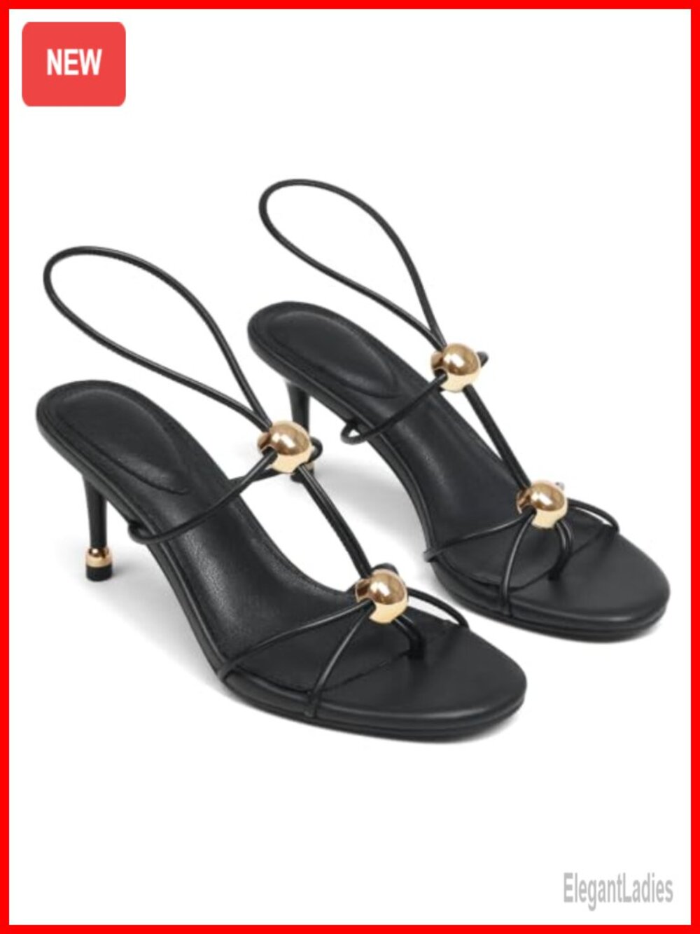 SaraIris Womens Kitten Heel Strappy Flip Flop Sandals Stiletto